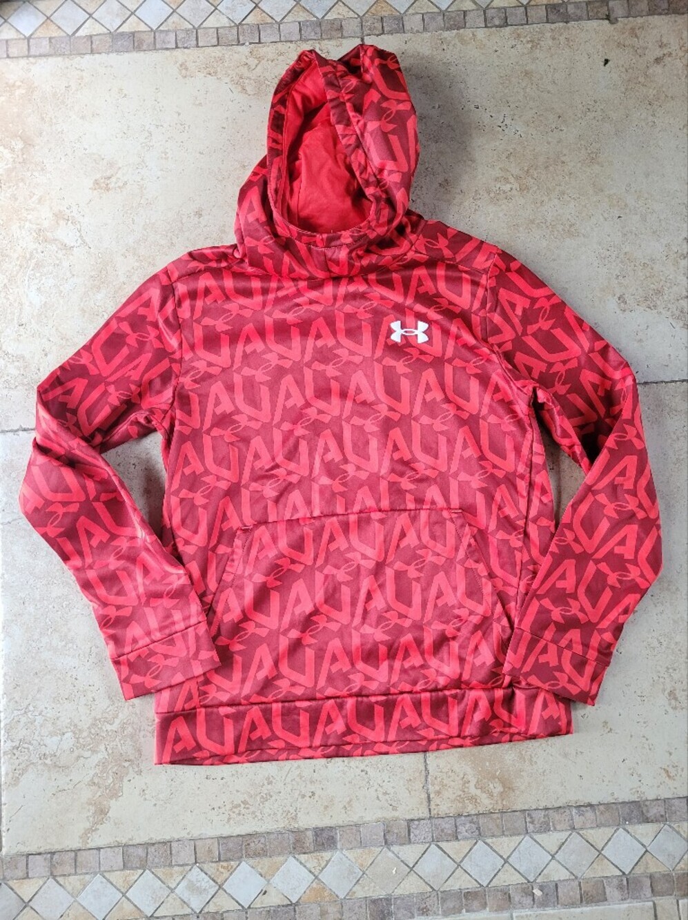 Under Armour Red Hooded Sweatshirt
